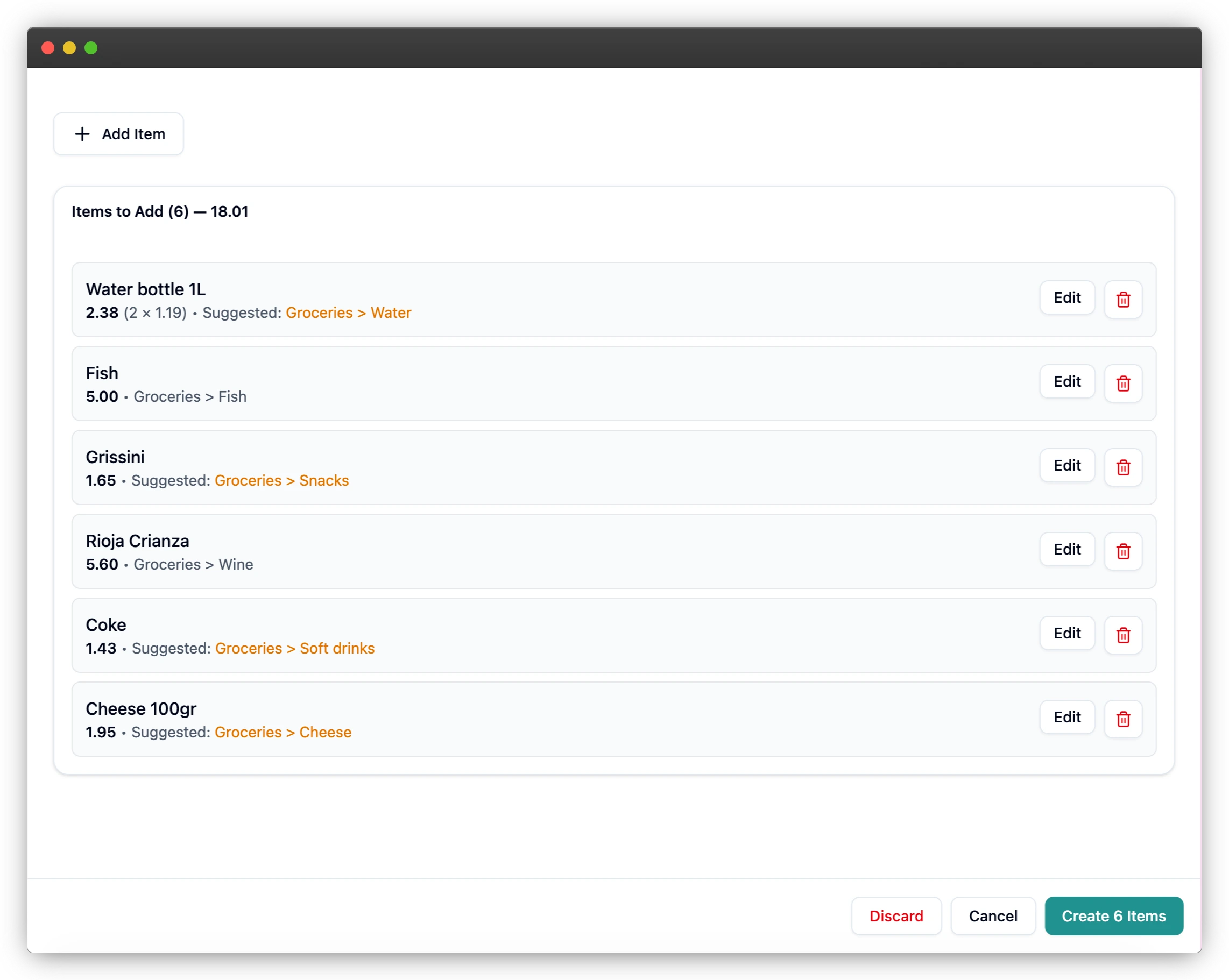 Borrador extraido editable antes de confirmar.